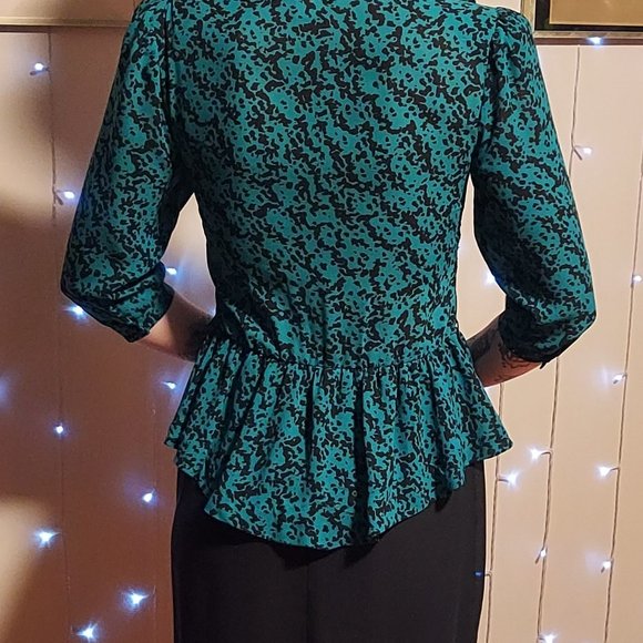 Vintage 80s Alison Peters Peplum Shear Size 10 - Picture 2 of 11